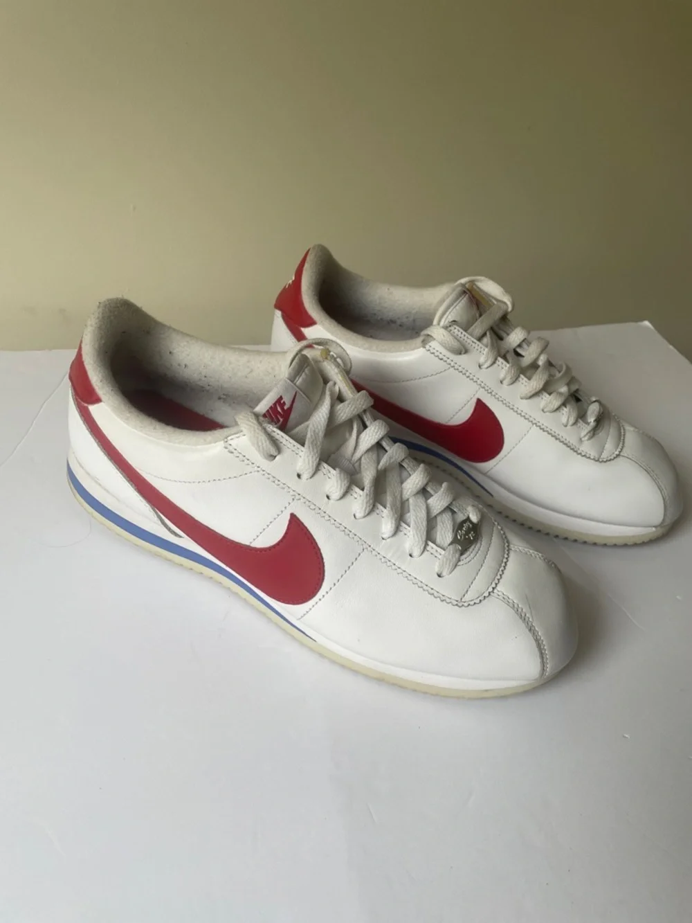 Nike Cortez SE Basic Leather OG Forrest Gump White Varsity Red 882254-164 10.5